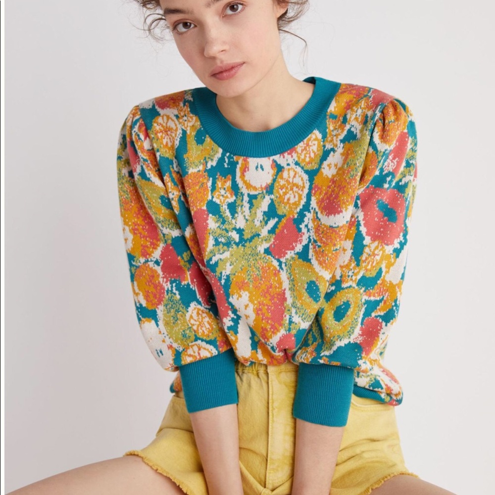 Anthropologie Farm Rio Fruits Sweater